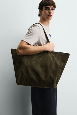 LEATHER TOTE BAG - Zara фото 7