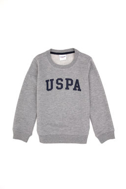 Erkek _ocuk Gri Melanj Bisiklet Yaka Basic Sweatshirt Sepette S_rpriz _ndirim - U.s. polo assn фото 6