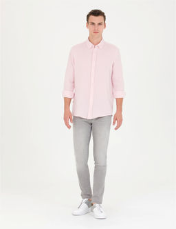 Pembe Regular Fit Uzun Kollu G_mlek