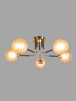 Люстра A4046/5, 5×60 Вт, E27, чёрная, золотистая