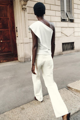 TOP ASIM?TRICO INTERLOCK / Blanco - Zara фото 3