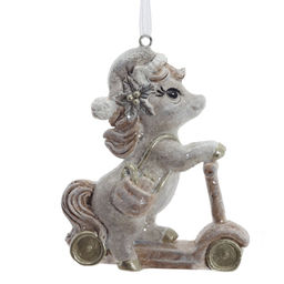 Фигурка декоративная подвесная "Лошадка на самокате", L7,5 W3 H9 см