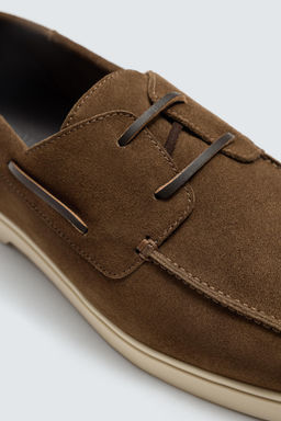 CASUAL LEATHER DECK SHOES - Zara фото 6