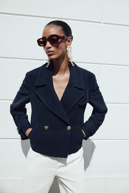 DOUBLE-BREASTED SHORT JACKET - Zara фото 2