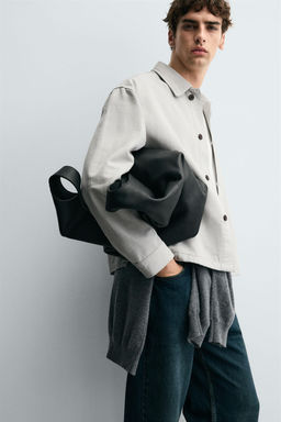 HERRINGBONE BOXY FIT OVERSHIRT - Zara фото 5