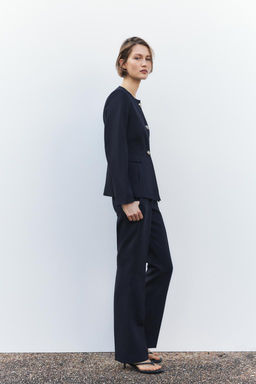 STRAIGHT MID-WAIST TROUSERS - Zara фото 2