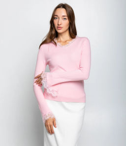 Джемпер #КТ9045, розовый