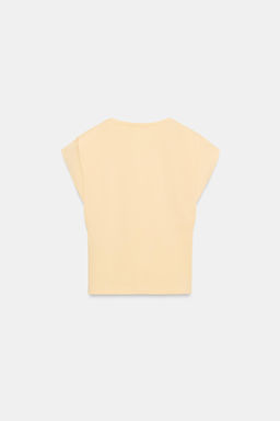 CAMISETA ESCOTE PICO ALGOD?N / Melocot?n - Zara фото 6