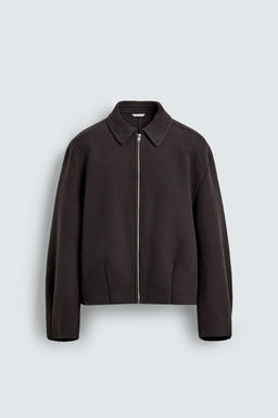 CAZADORA BOXY FIT CON LANA / Marr?n oscuro - Zara фото 8