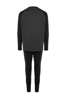 TRENDYOL MAN Siyah-Antrasit Regular Fit Bask?l? Reglan Kol Orme Pijama Tak?m? TMNAW23PT00032 - Trendyolmilla фото 15