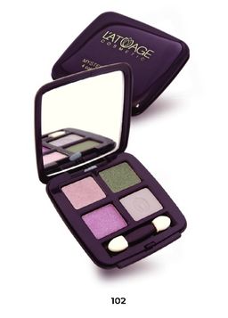 Latuage Тени для век Mysterious Eyes 4-х цветные №102 сиренево-серые