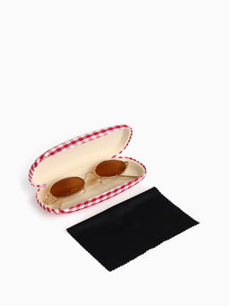 Футляр для очков на хлопушке, с принтом, размер 16×6×3.5 см, красный