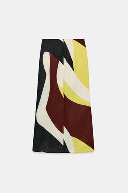 FALDA MIDI PAREO ESTAMPADA / Multicolor - Zara фото 8