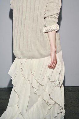 ZW COLLECTION COTTON GAUZE SKIRT - Zara фото 2