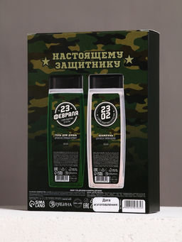 Подарочный набор С 23 Февраля!: гель для душа и шампунь для волос, 2?200 мл, HARD LINE