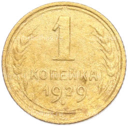 Монета 1 копейка 1929 года