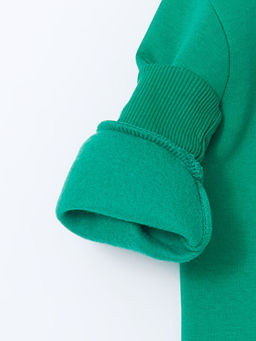 Bisiklet Yaka Bask?l? Erkek ?ocuk Sweatshirt