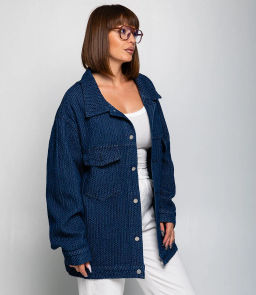 Джинсовая куртка #КТ8816, тёмно-синий