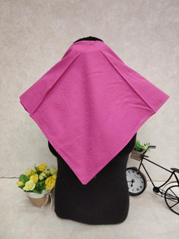 Платок косынка на голову и шею, хлопок, цвет малиновый