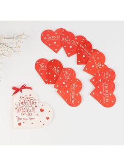 Открытка валентинка на 14 февраля «Люблю тебя за то, что...», 10 шт., 12×10 см