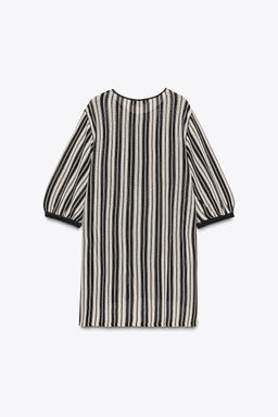 STRIPED KNIT TOP WITH LINEN - Zara фото 13