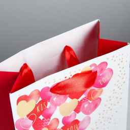 Цена за 3 шт. Пакет подарочный ламинированный, упаковка, I love you, S 12×15×5.5 см