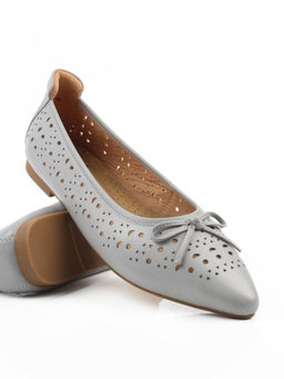 06-7388-66V GRAY Туфли летние женские "Лодочки" (натуральная кожа)