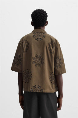 SHIRT WITH FLORAL EMBROIDERY - Zara фото 3