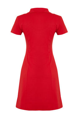 K?rm?z? Skater/Belden Ac?lan Nak?sl? Pamuklu Esnek Orme Mini Elbise TWOSS24EL00819