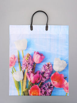 Цена за 10 шт. Пакет Цветочный уют, полиэтиленовый с пластиковой ручкой, 38?45 + 3 см, 90 мкм