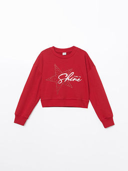 Bisiklet Yaka K?z ?ocuk Sweatshirt