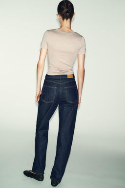 CAMISETA MINIMAL MANGA CORTA / Beige vigor? - Zara фото 5