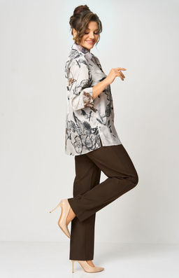 Костюм БелЭльСтиль 877/609 бежево-коричневый фото 5