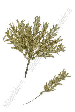 Веточка декоративная 15 см (12 шт) SF-7810, золото №14