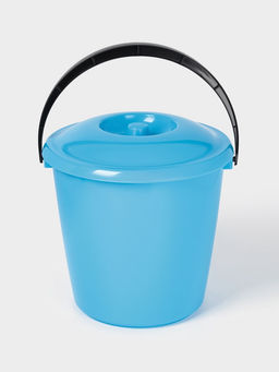 Ведро с крышкой, 10 л, d=32 см, h=26 см, пластик, МИКС