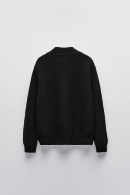 PURL KNIT CARDIGAN WITH ZIP - Zara фото 2