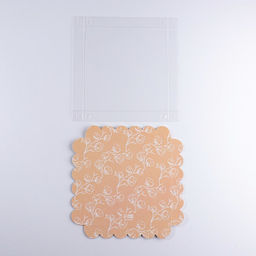 Цена за 5 шт. Коробка для печенья, кондитерская упаковка с PVC крышкой, «Уютный вечер», 21 х 21 х 3 см