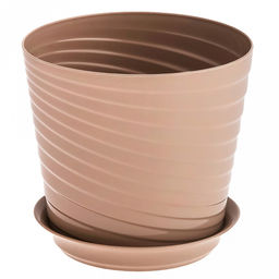 Горшок для фиалок пластмассовый "Верона" 0,75л, д11см, h10,5см, с поддоном, фраппе (Россия)