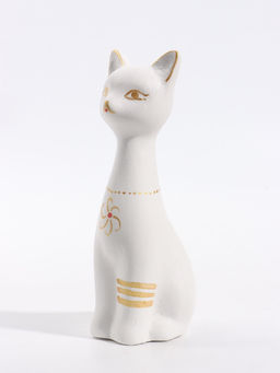 Фигурка "Кошка-Нефертити" 6,5х18 см, белый