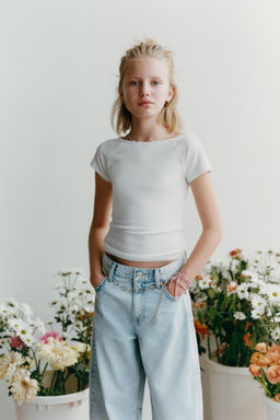 CAMISETA LISA CON MODAL / Blanco - Zara фото 7
