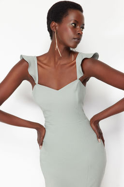 TRENDYOLMILLA Siyah Dokuma Elbise TPRSS24EL00134 фото 13