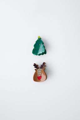 PACK OF TWO TREE AND REINDEER CLIPS