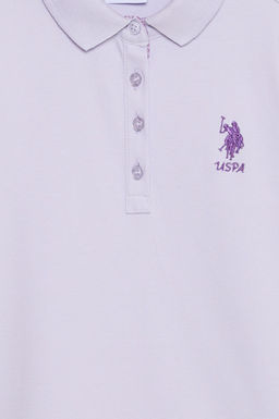 K_z _ocuk Lila Fit Polo Yaka Basic Ti__rt