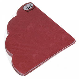 Салфетки бумажные "Art Bouquet Rondo" д32см, 3-х слойные, 12 штук в упаковке, 100% целлюлоза, "Барокко. Бордовый" (Россия)