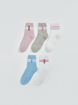 Desenli K?z ?ocuk Soket ?orap 5li