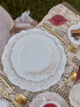 Тарелки SL Home «Аманде», d=27.5 см, набор 2 шт., фарфор, белые