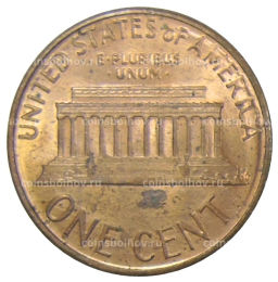 Монета 1 цент 1987 года США