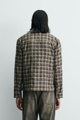 CAMISA RELAXED FIT CUADROS / Tostado - Zara фото 3
