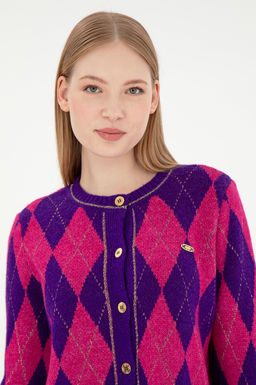 Женский фиолетовый трикотажный кардиган Неожиданная скидка в корзине - U.s. polo assn фото 2