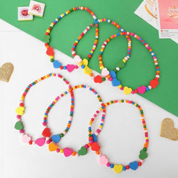 Бусы детские «Выбражулька. Сердечки», 40 см, МИКС